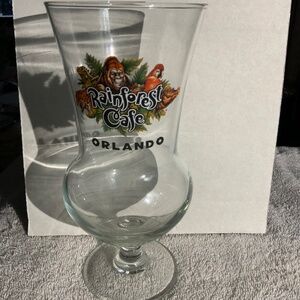 Rainforest Cafe Orlando Hurricane Cocktail Glass 8”